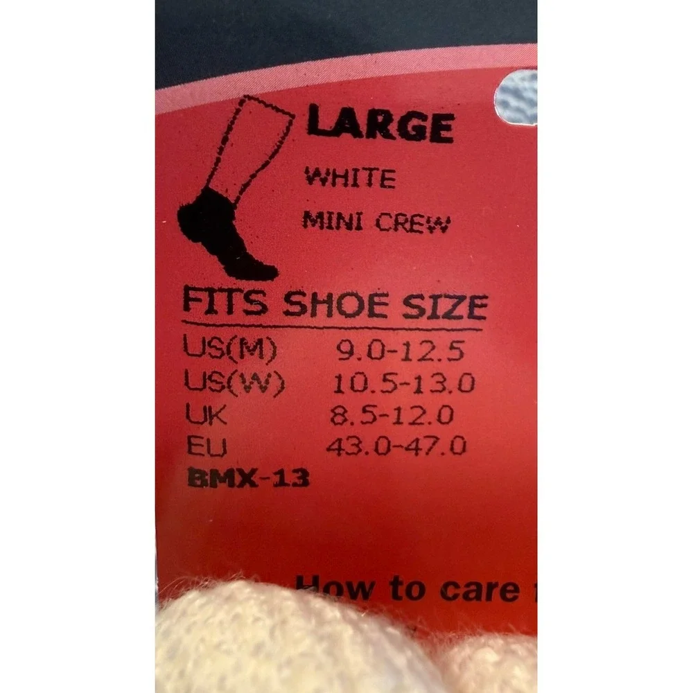 Lot (2) Pairs Thorlo Basketball Mini Crew Ankle Socks Unisex New Large